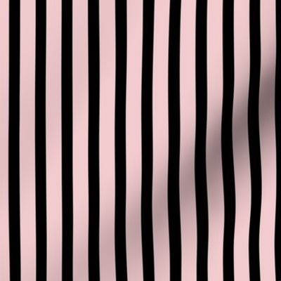 Pastel Halloween Stripe - Candy Pink/Black 6in