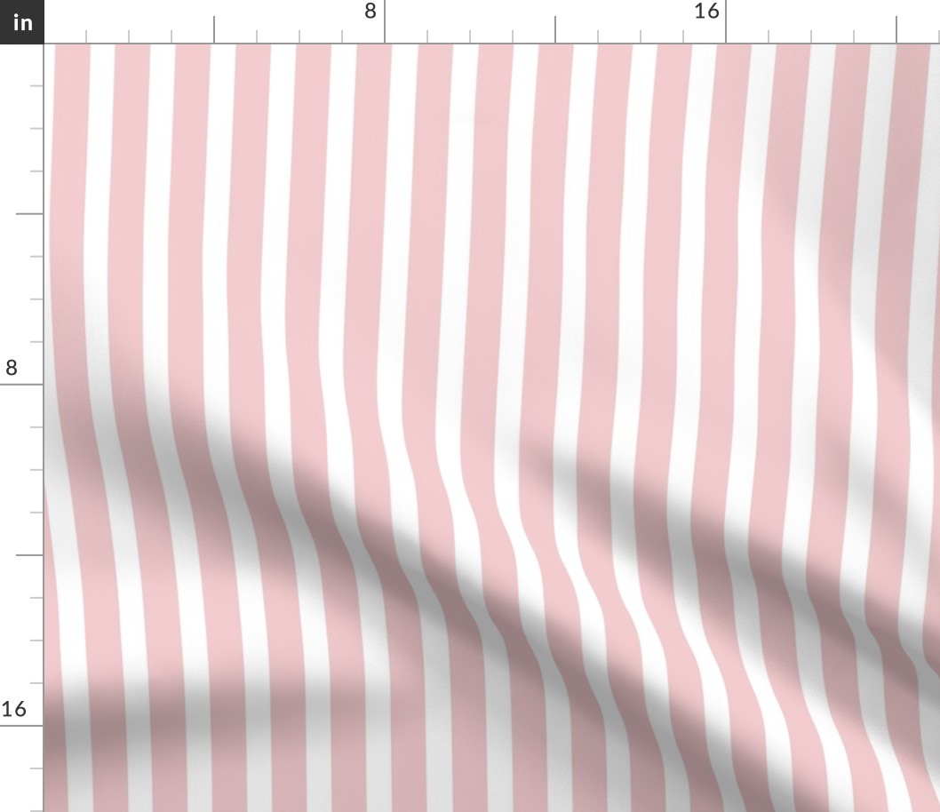 Candy Stripe - Pastel Pink/White - 10 inch