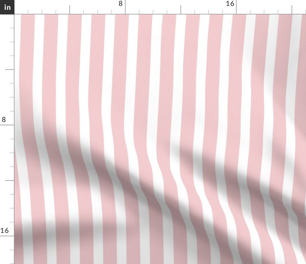 Candy Stripe - Pastel Pink/White - 12 inch