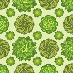 Green Mandala design 