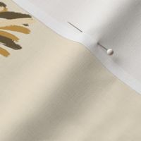 Palm Trees Off White Beige Brown - Large