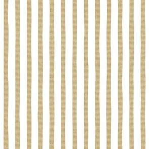 Large // Seersucker - textured stripes - tan gold brown 