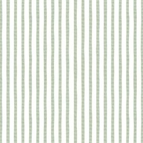 Medium // Seersucker - textured stripes - sage green 