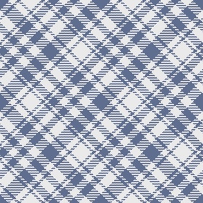 Simple Tartan white Blue Nova diagonal