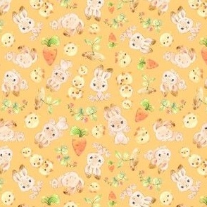 Micro Scale bunnies and chicks pale orange