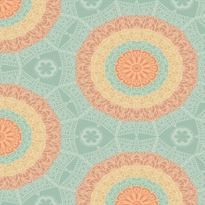 Sweet Summer Lace Mandalas-Multi-color-Art Nouveau Palette-XL Scale
