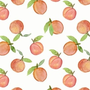Watercolor Peaches - small scale