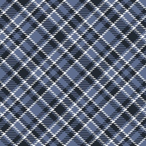 Blue Nova Retro Tartan navy white diagonal