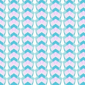 art deco, stripes, abstract shapes pastel pink and turquoise green small for quilting and fabric