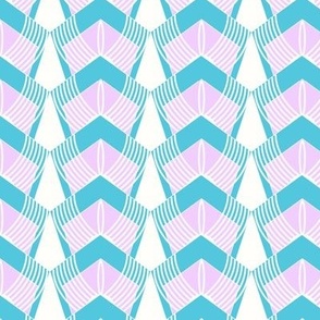art deco, stripes, abstract shapes pastel pink and turquoise green large for bedding