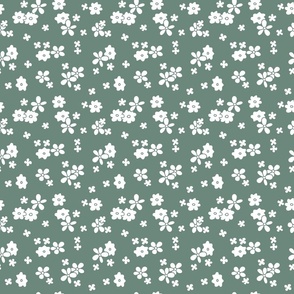 Ditsy Floral Green