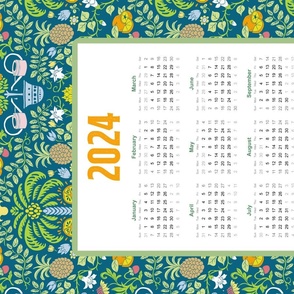 2024 Calendar Tea Towel – italian garden