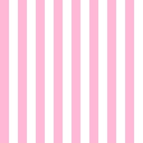 Pink and White Vertical Stripe