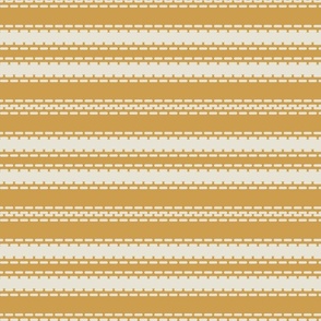 Horizontal stripes french linen mustard yellow cream