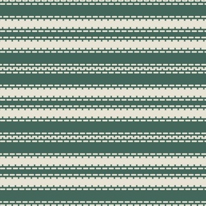 Horizontal stripes french linen green cream