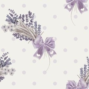 Polka dots and lavender