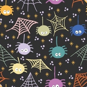 Silly Spiders and webs At night
