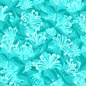 Honeysuckle - turquoise hues - NO AI