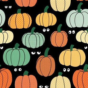 Spooky Eyes pattern pumpkin patch