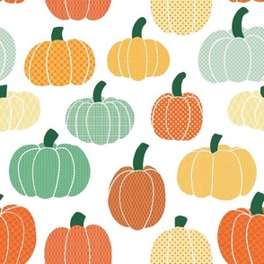 Autumn pumpkin patterned patch
