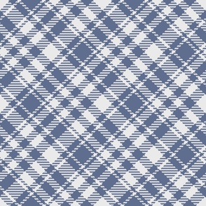 Blue Nova simple Tartan white diagonal