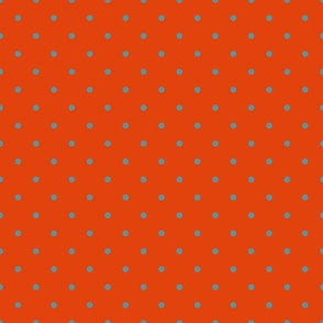 FELT-HALLOWEEN Orange and Aqua Dotted Pattern