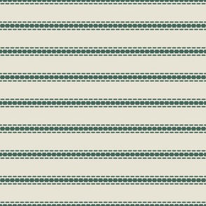 Horizontal thin stripes french linen green cream