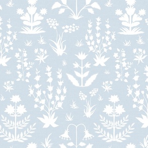 Mughal Field Silhouette in Soft Blue