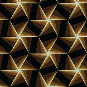 Geometric Triangles in Hexagonal Pattern