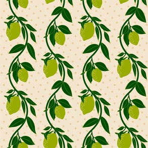 Hanging Limes-Cream Background