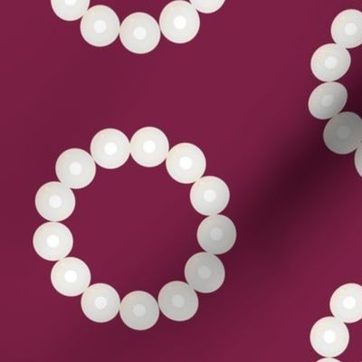 pearl ring - wine