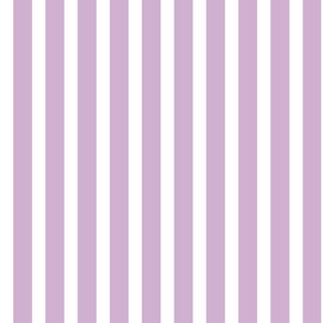 Lilac Purple vertical stripes on white