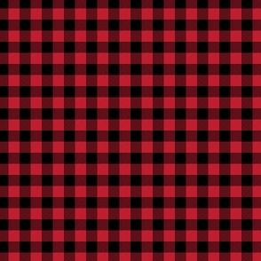 1/4" Black + Red Buffalo Plaid – Lumberjack Buffalo Check