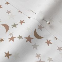 small stars and moons: slipper, summer sage, suede, cotton, morganite, moon shadow