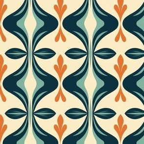 Mid-Century Modern Organic Tulip Pattern