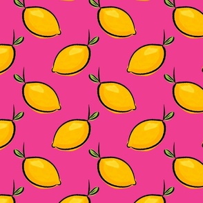 Lemon Pattern - Pink Lemonade