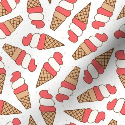 Red and White Ice Cream Cones