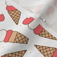 Red and White Ice Cream Cones