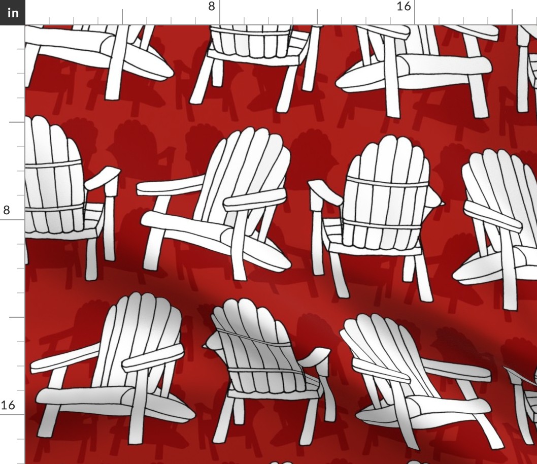 Adirondack Chairs (Lobster Red large scale)  