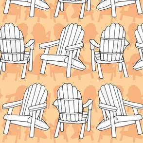 Adirondack Chairs (Sunset Orange large scale)  