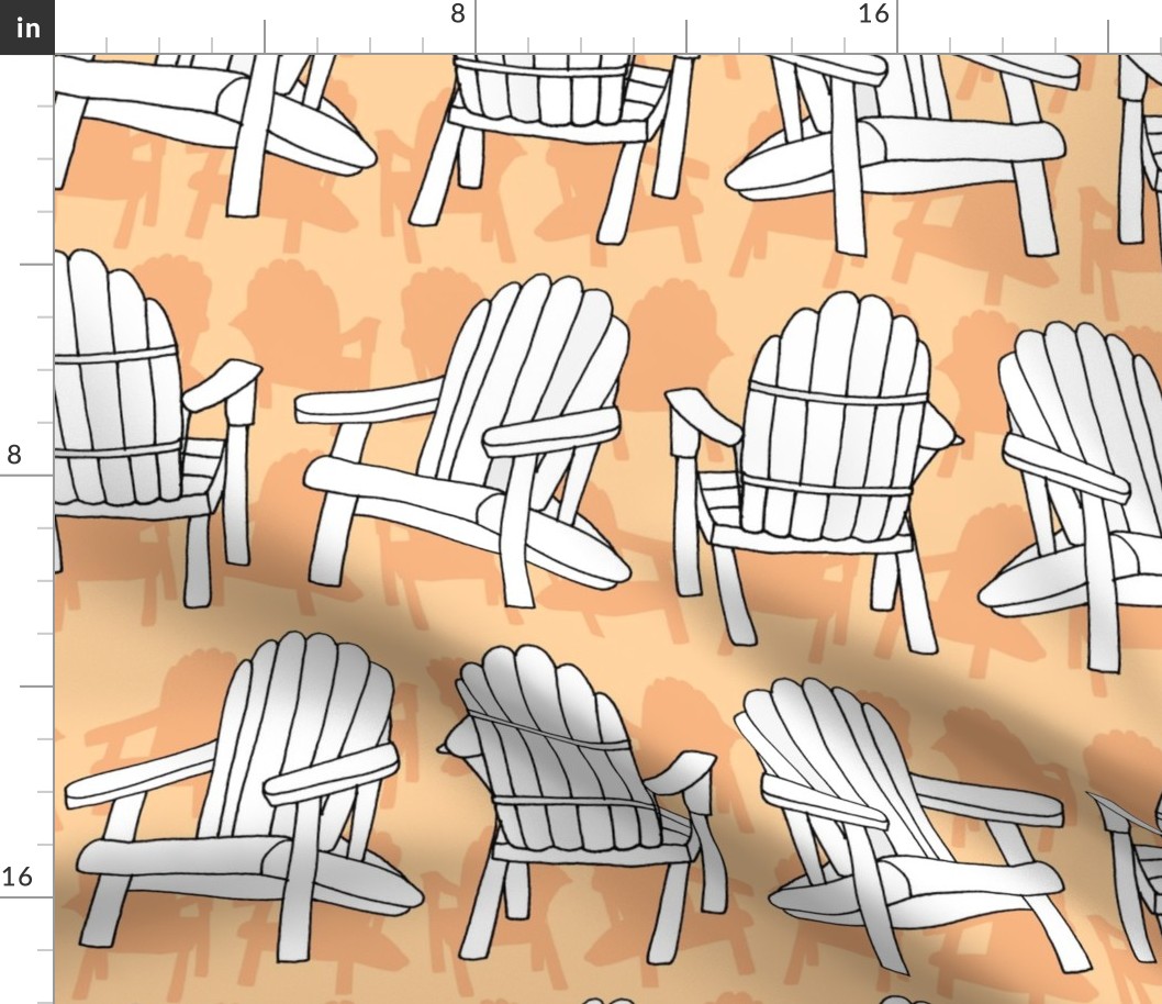 Adirondack Chairs (Sunset Orange large scale)  