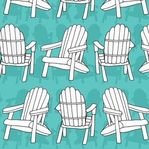 Adirondack Chairs (Aquamarine large scale)  