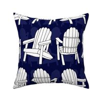 Adirondack Chairs (Navy Blue large scale) 