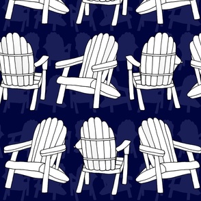 Adirondack Chairs (Navy Blue large scale) 