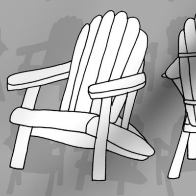 Adirondack Chairs (Cloudy Day Gray large scale) 