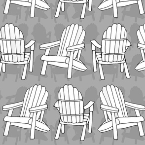 Adirondack Chairs (Cloudy Day Gray large scale) 