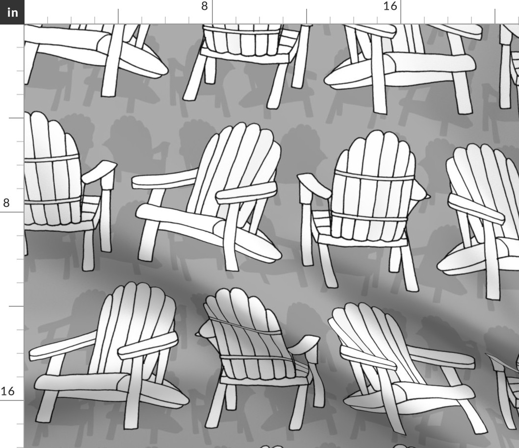 Adirondack Chairs (Cloudy Day Gray large scale) 