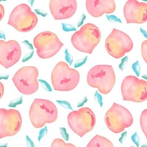 Watercolor Pink Peaches