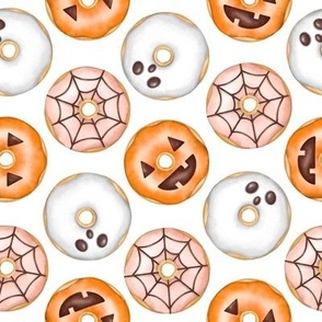 Watercolor Halloween Donuts - Pink