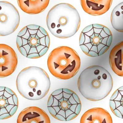 Watercolor Halloween Donuts